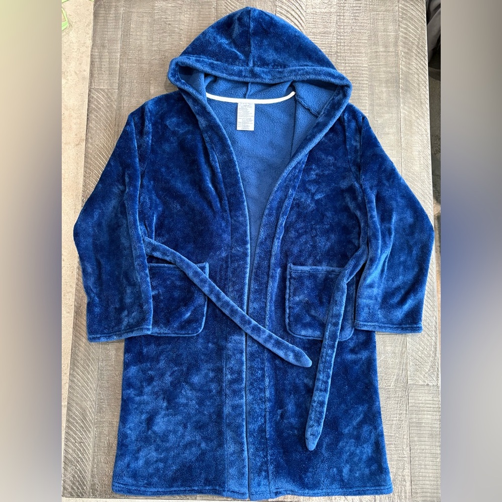 Tunoluker Blue Hooded Robe Kids Size 15-16